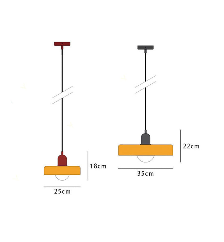 Kolorowa lampa wisząca w stylu Bauhaus - StiloGlas | Karnz