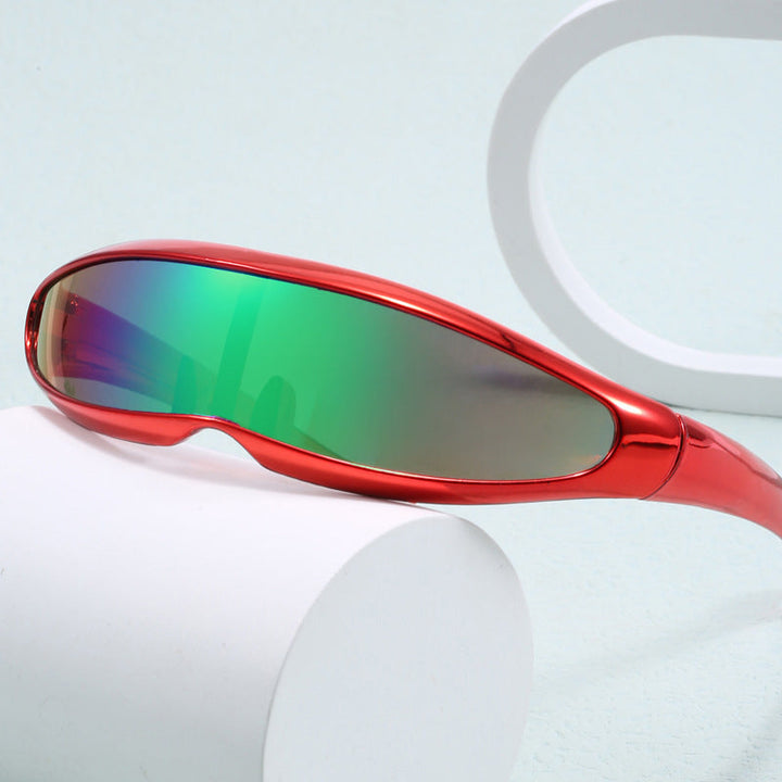 Damskie sportowe okulary przeciwsłoneczne z ergonomicznym designem i lustrzanymi soczewkami Karnz