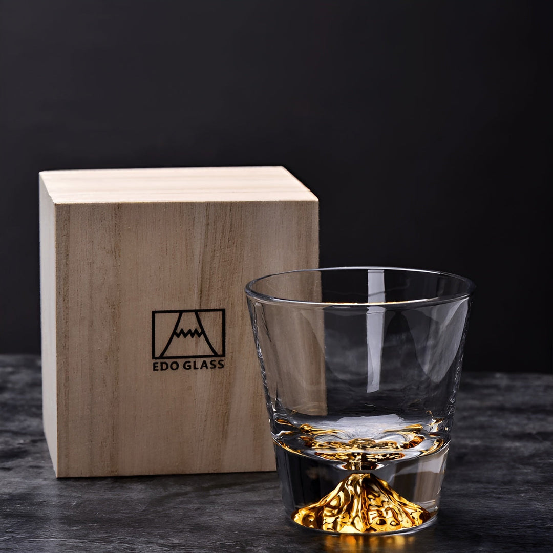 Szklanki do whisky z motywem Fuji – Elegancki zestaw dla koneserów