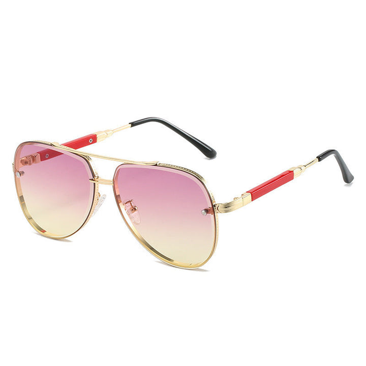 Damskie okulary przeciwsłoneczne Aviator z stylowym gradientowym filtrem Karnz