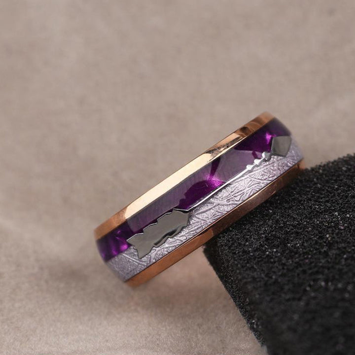 Personalizowany fioletowy pierścionek z węglika tungstenowego