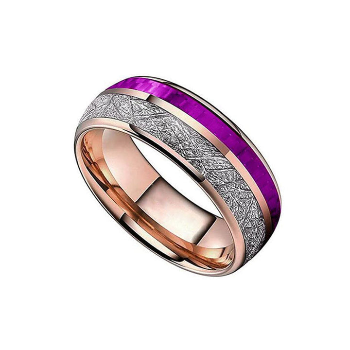 Personalizowany fioletowy pierścionek z węglika tungstenowego