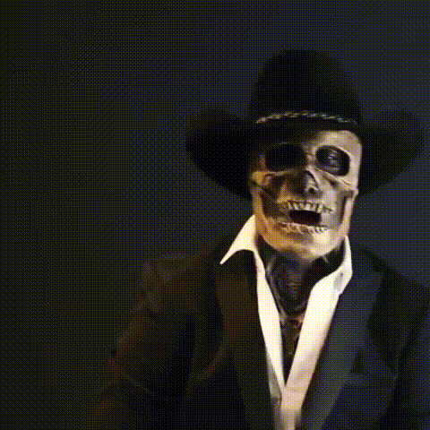 Maska czaszki Halloween z detalami mózgu