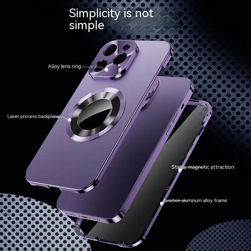 Etui 360° Pełnoekranowe Soczewki Metalowe Magnetyczne Magsafe Aluminium dla iPhone 15 14 13