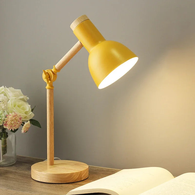 Sandsberg Kolorowa Lampa Stołowa z Drewna