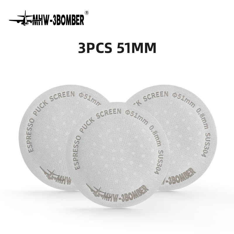MHW-3BOMBER 51/53/58,5 mm Ekspres Puck Screen Podwójna Warstwa Metalowy Filtr do Kawy Wielokrotnego Użytku