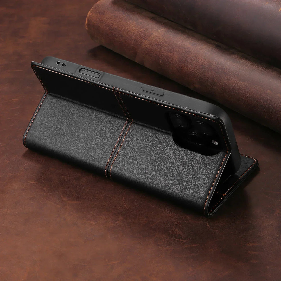 Sandsberg | RFID Flip Skórzana Etui na Samsung S25/S24/S23 z Magnesem