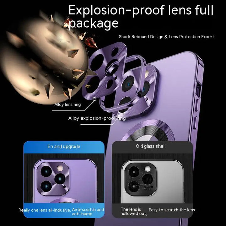 Etui 360° Pełnoekranowe Soczewki Metalowe Magnetyczne Magsafe Aluminium dla iPhone 15 14 13