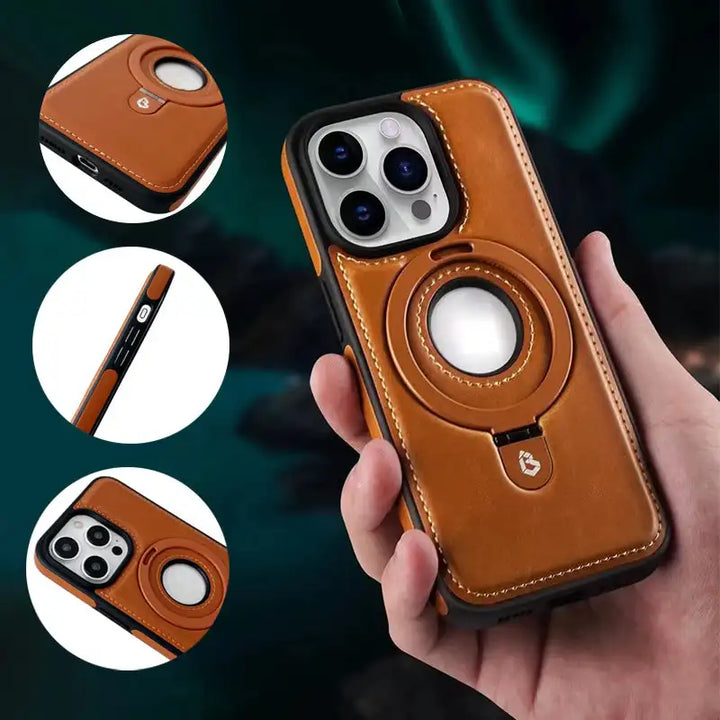 Magnetyczna etui na iPhone z niewidocznym stoiskiem