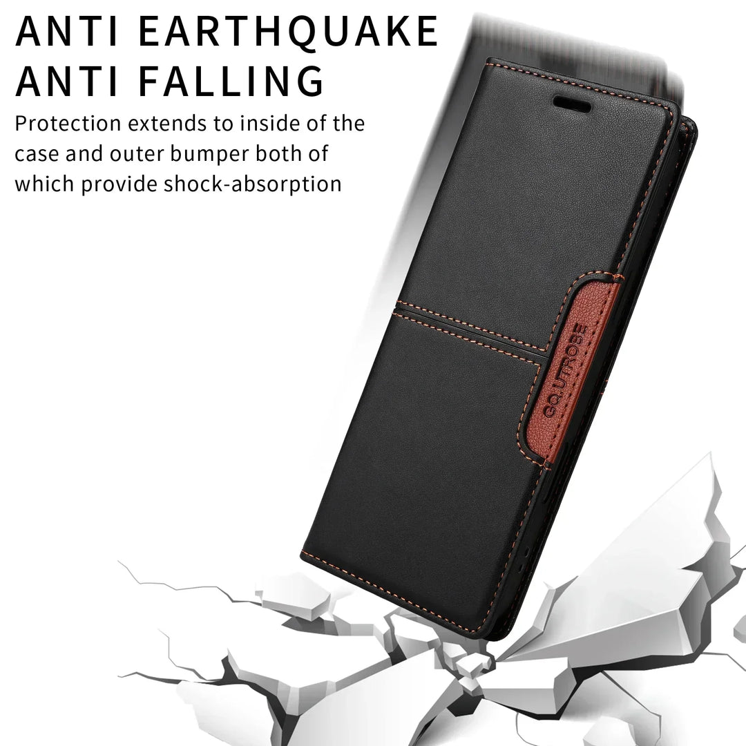 Sandsberg | RFID Flip Skórzana Etui na Samsung S25/S24/S23 z Magnesem