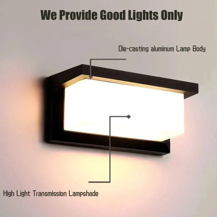 Karnz | LED-Lampa ścienna z czujnikiem ruchu radarowego – 16W wodoodporne światło do wnętrz i na zewnątrz, zimna i ciepła biała barwa