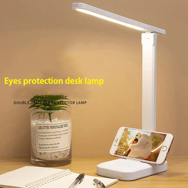 6000mAh ładowalna lampa LED biurkowa USB 3 kolory bezstopniowo ściemniana lampa dotykowa składana ochrona oczu lampka nocna do czytania