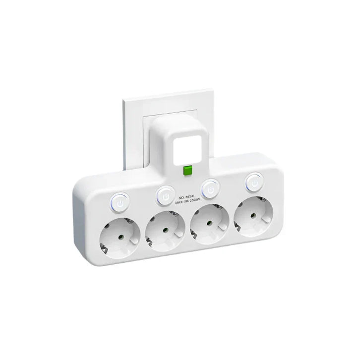Karnz | Listwa zasilająca VOLTRIQ ProLine | 3–4 gniazda + 2× USB &amp; 1× Typ-C | 2500 W | Ochrona przed przepięciami &amp; Przełącznik kontrolny
