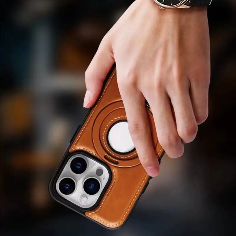 Magnetyczna etui na iPhone z niewidocznym stoiskiem
