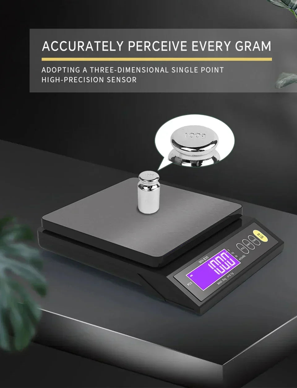 Karnz | 5 kg/0,1 g oraz 10 kg/1 g cyfrowa elektroniczna waga kuchenna, wyświetlacz LCD, w pełni wodoodporne narzędzie ze stali nierdzewnej do pieczenia