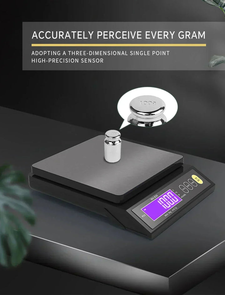 Karnz | 5 kg/0,1 g oraz 10 kg/1 g cyfrowa elektroniczna waga kuchenna, wyświetlacz LCD, w pełni wodoodporne narzędzie ze stali nierdzewnej do pieczenia