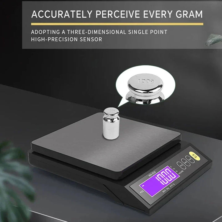 Karnz | 5 kg/0,1 g oraz 10 kg/1 g cyfrowa elektroniczna waga kuchenna, wyświetlacz LCD, w pełni wodoodporne narzędzie ze stali nierdzewnej do pieczenia