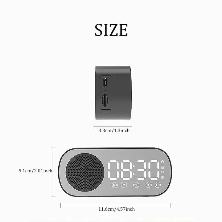 Cyfrowy budzik z głośnikiem Bluetooth i radiem FM