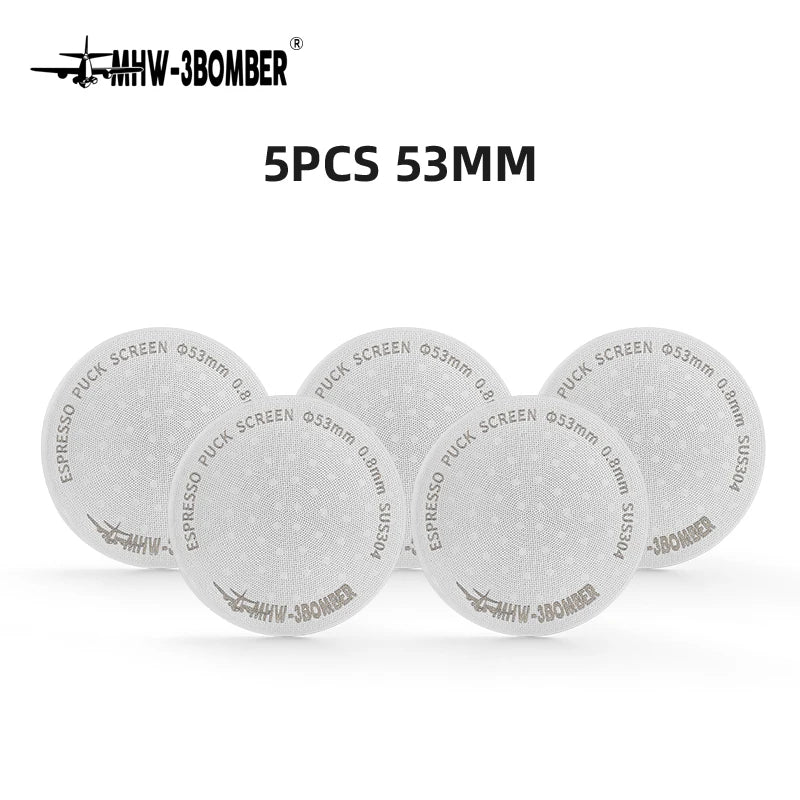 MHW-3BOMBER 51/53/58,5 mm Ekspres Puck Screen Podwójna Warstwa Metalowy Filtr do Kawy Wielokrotnego Użytku