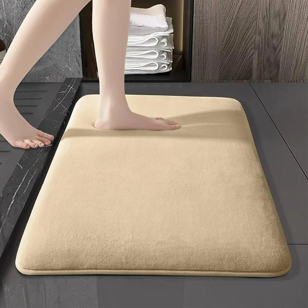 Ultra-absorbująca nordycka mata łazienkowa, mata prysznicowa super antypoślizgowa, wyściełana, miękka mata z aksamitnego materiału do łazienki | Karnz