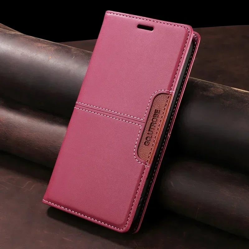 Sandsberg | RFID Skórzana Etui na iPhone 16/15 Z Magnesem i Portfelem