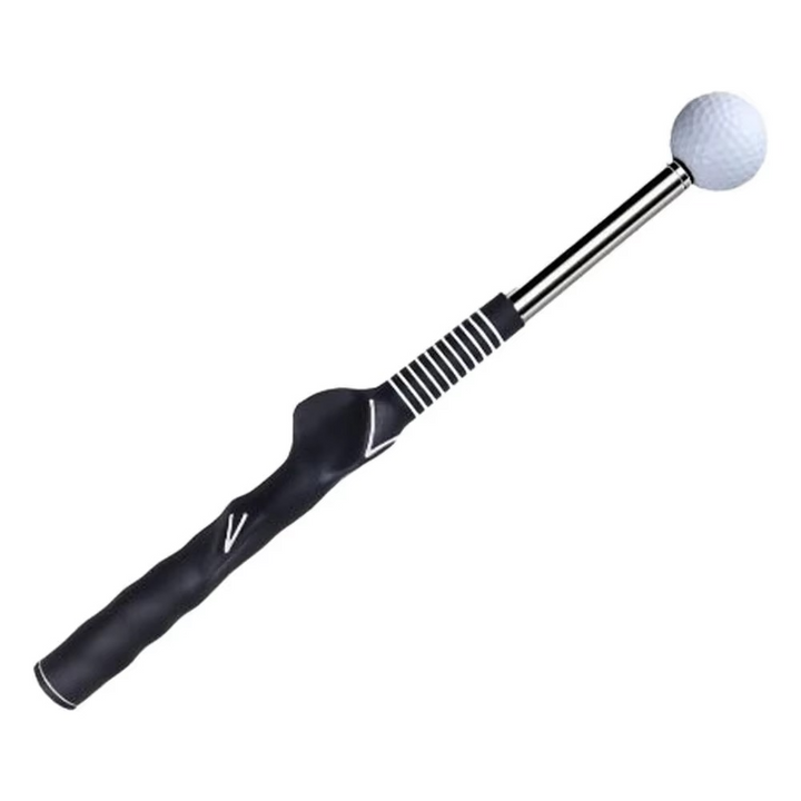 Trener uderzeń golfowych z informacją zwrotną w postaci kliknięcia dla siły chwytu i korekty zamachu