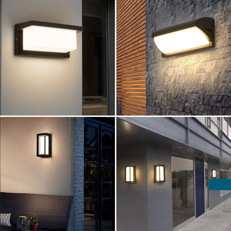 Karnz | LED-Lampa ścienna z czujnikiem ruchu radarowego – 16W wodoodporne światło do wnętrz i na zewnątrz, zimna i ciepła biała barwa