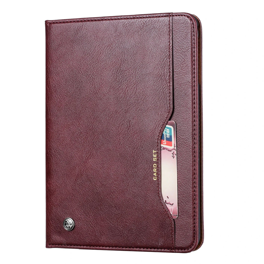 Skórzana etui Flip dla iPad 9,7 (2017-2018), 10,2 (7. / 8. Gen), Air 2/3/4, Pro 9,7/10,5/11 - Wodoodporna, Wstrząsoodporna, Biznesowa etui na tablet