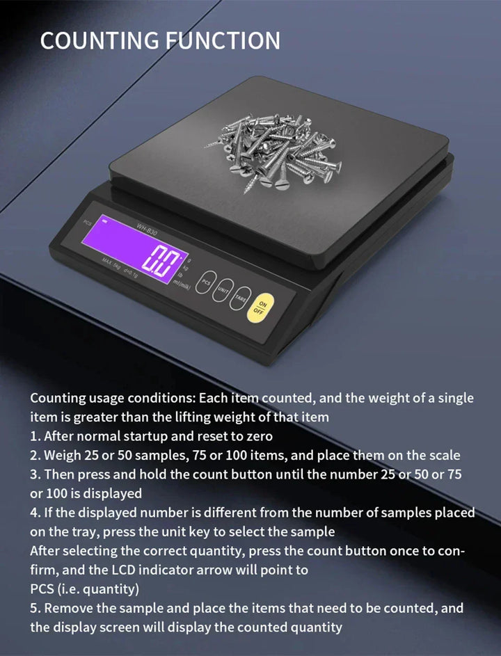 Karnz | 5 kg/0,1 g oraz 10 kg/1 g cyfrowa elektroniczna waga kuchenna, wyświetlacz LCD, w pełni wodoodporne narzędzie ze stali nierdzewnej do pieczenia