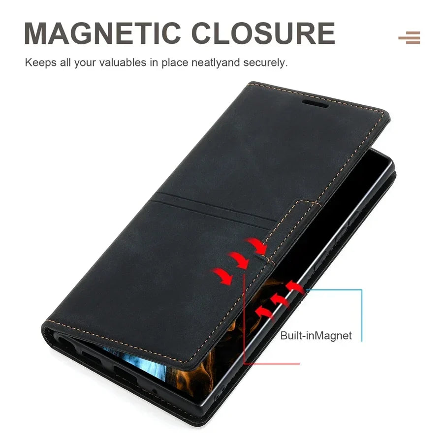 Sandsberg | Etui skórzane do Google Pixel | Magnetyczne etui z funkcją ochrony