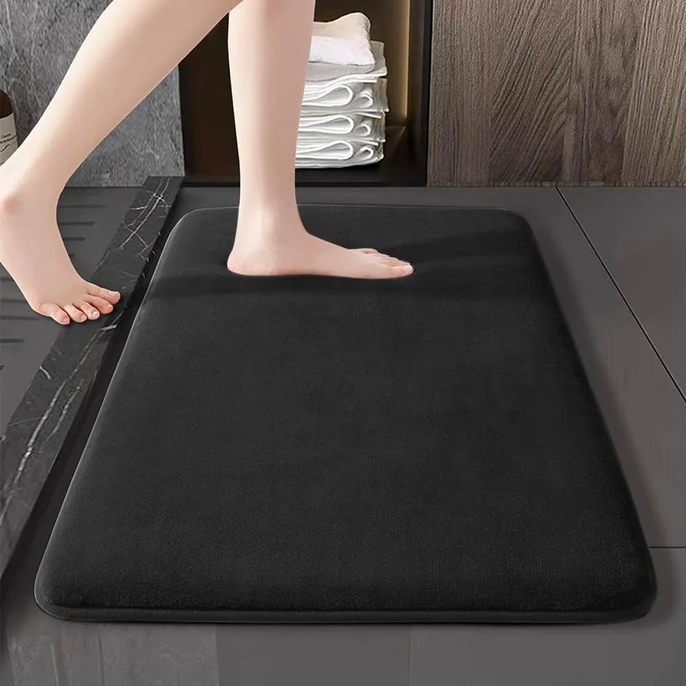 Ultra-absorbująca nordycka mata łazienkowa, mata prysznicowa super antypoślizgowa, wyściełana, miękka mata z aksamitnego materiału do łazienki | Karnz