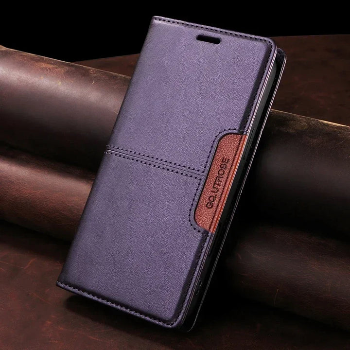 Sandsberg | RFID Skórzana Etui na iPhone 16/15 Z Magnesem i Portfelem
