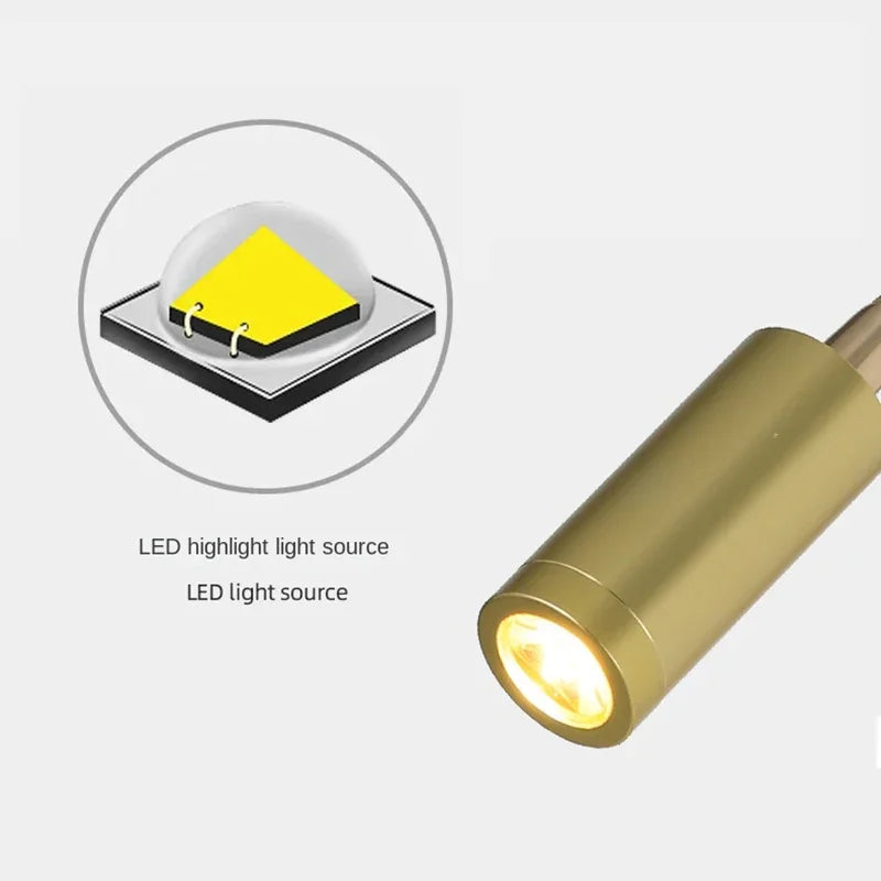 Karnz | Wszechstronna lampa LED ścienna: Nowoczesna, Elastyczna, Idealna do czytania w łóżku