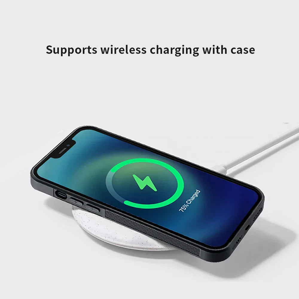 Magsafe Etui na iPhone z włókna węglowego, odporne na wstrząsy