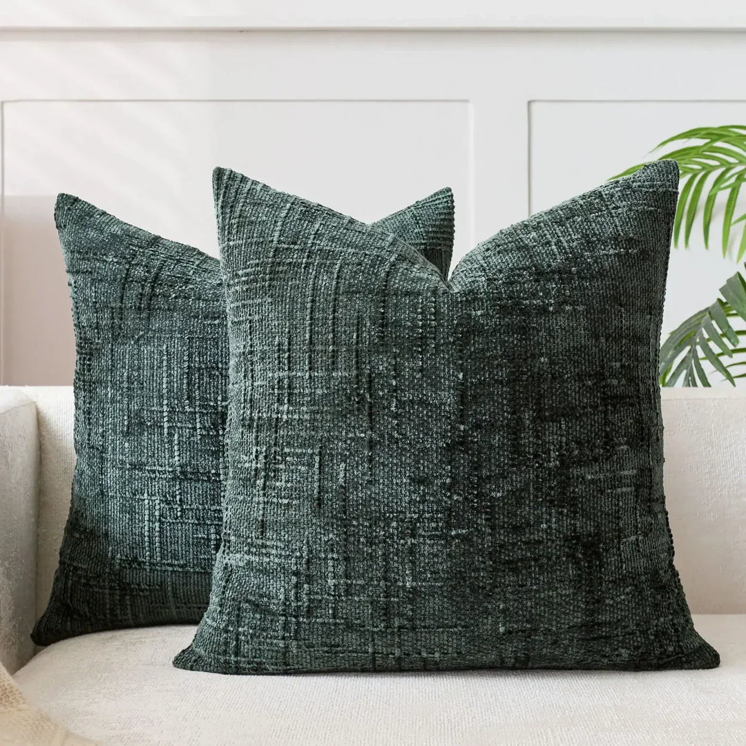 Pokrowiec na poduszki Chenille - Miękka, jednolita wykończenie | Elegancka dekoracja do salonu i sypialni