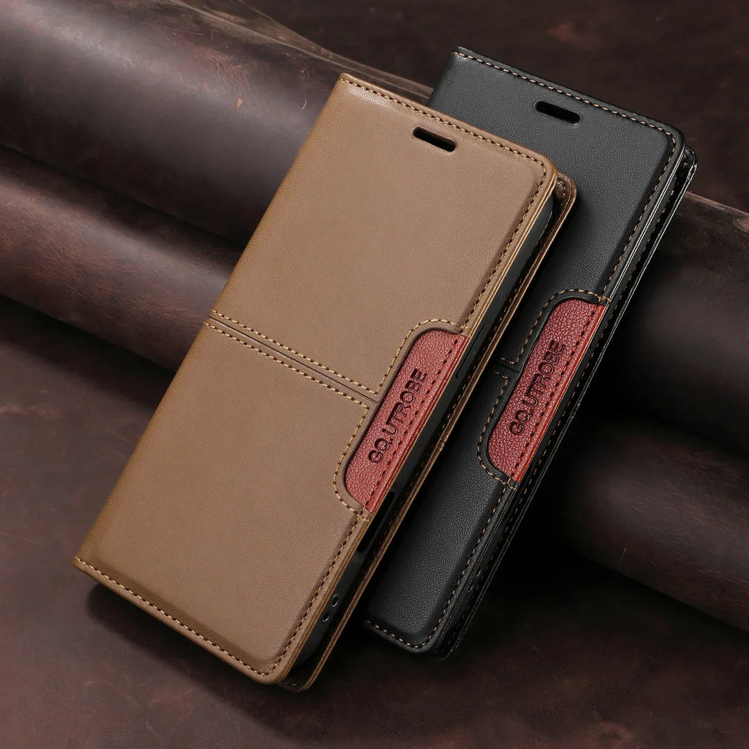 Sandsberg | RFID Skórzana Etui na iPhone 16/15 Z Magnesem i Portfelem