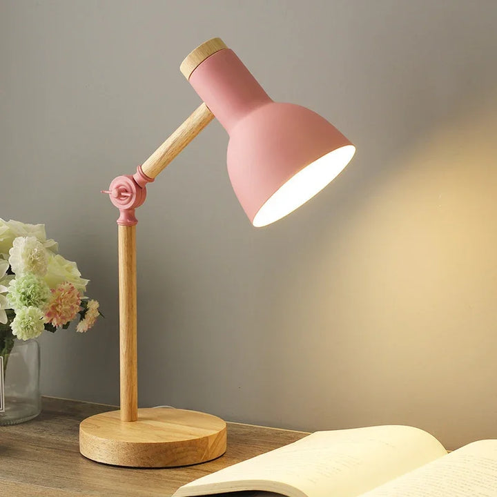 Sandsberg Kolorowa Lampa Stołowa z Drewna