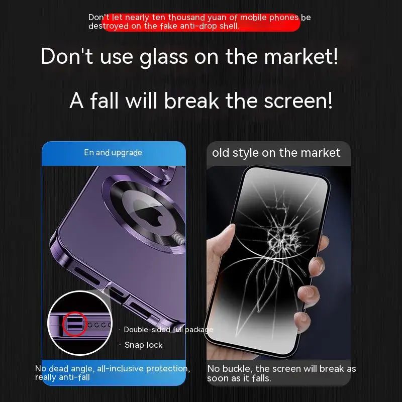 Etui 360° Pełnoekranowe Soczewki Metalowe Magnetyczne Magsafe Aluminium dla iPhone 15 14 13