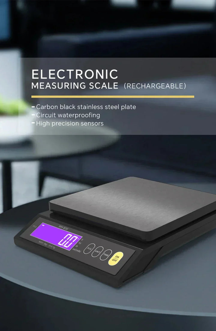Karnz | 5 kg/0,1 g oraz 10 kg/1 g cyfrowa elektroniczna waga kuchenna, wyświetlacz LCD, w pełni wodoodporne narzędzie ze stali nierdzewnej do pieczenia