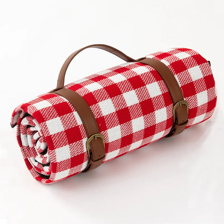 NovaPlaid | Wodoodporna składana koc piknikowy z uchwytem | Karnz
