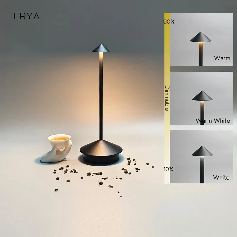 Ładowana lampa stołowa Kreatywna lampa LED dotykowa do jadalni Pina pro lampa stołowa do hotelu, baru, kawiarni, dekoracyjna lampa biurkowa