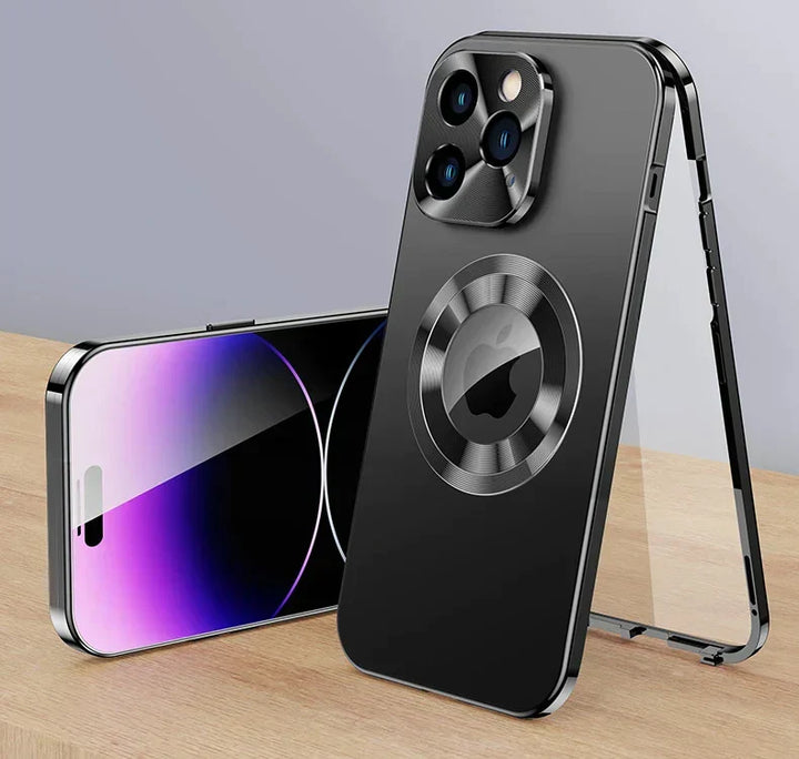 Etui 360° Pełnoekranowe Soczewki Metalowe Magnetyczne Magsafe Aluminium dla iPhone 15 14 13