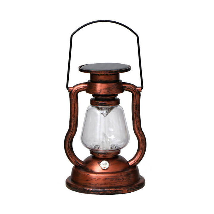 Lampka Solarna Retro Kerosinowa Lampka Konna LED Zewnętrzna Ogród Patio Dekoracja Przenośna Płomień Świeczka | Karnz