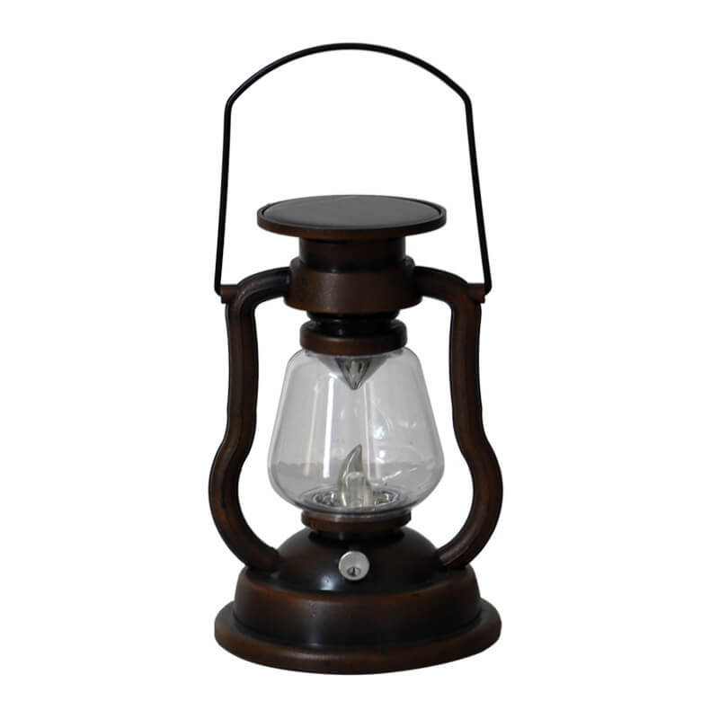 Lampka Solarna Retro Kerosinowa Lampka Konna LED Zewnętrzna Ogród Patio Dekoracja Przenośna Płomień Świeczka | Karnz
