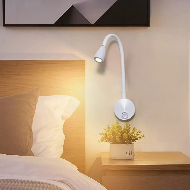 Karnz | Wszechstronna lampa LED ścienna: Nowoczesna, Elastyczna, Idealna do czytania w łóżku