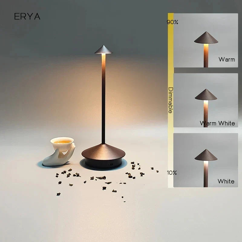 Ładowana lampa stołowa Kreatywna lampa LED dotykowa do jadalni Pina pro lampa stołowa do hotelu, baru, kawiarni, dekoracyjna lampa biurkowa