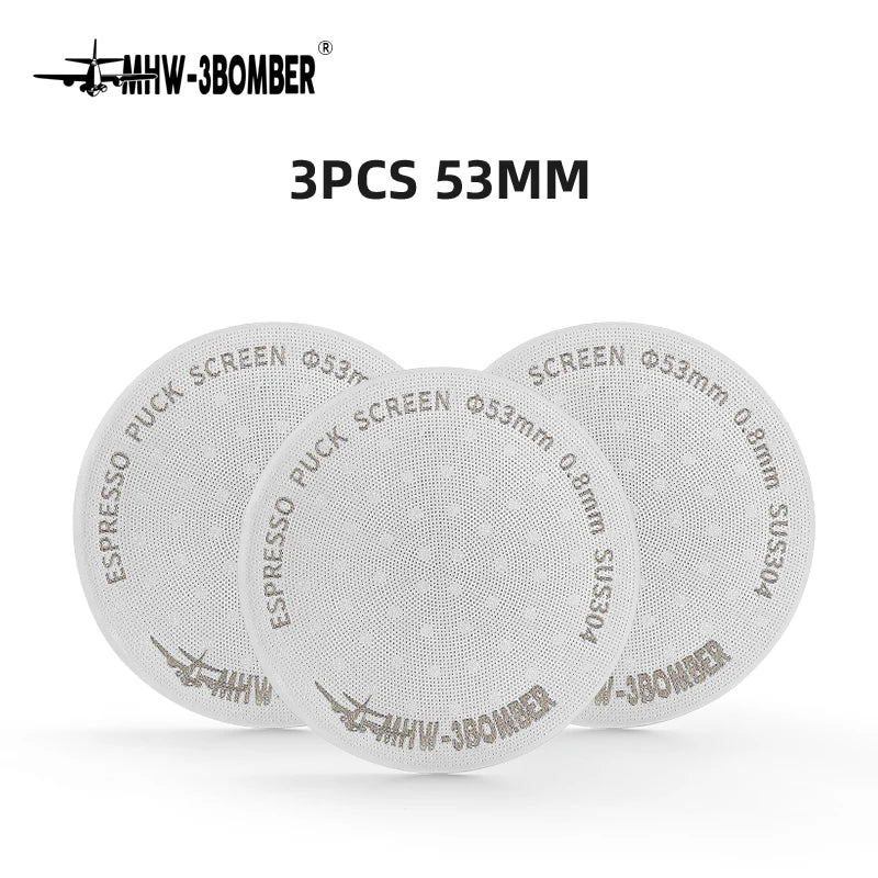 MHW-3BOMBER 51/53/58,5 mm Ekspres Puck Screen Podwójna Warstwa Metalowy Filtr do Kawy Wielokrotnego Użytku