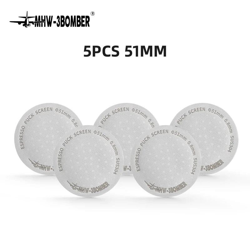 MHW-3BOMBER 51/53/58,5 mm Ekspres Puck Screen Podwójna Warstwa Metalowy Filtr do Kawy Wielokrotnego Użytku