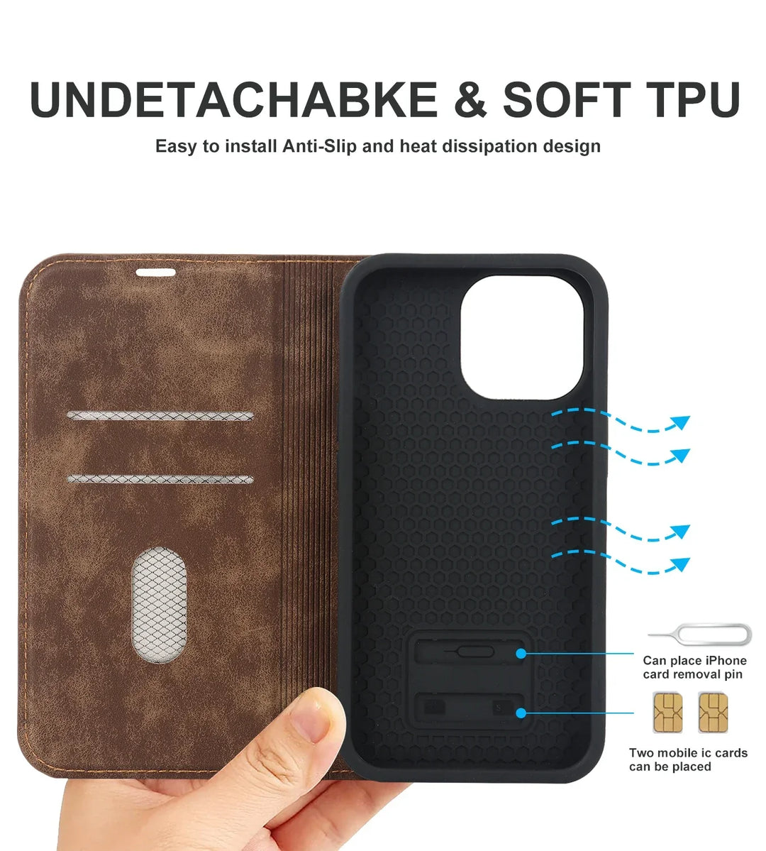 Etui Sandsberg Wallet MagSafe do ładowania bezprzewodowego - iPhone