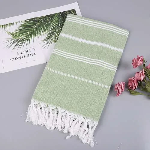 Ona | Absorbujące tureckie ręcznik plażowy i saunowy z frędzlami | Szybkoschnący i łatwy w pielęgnacji